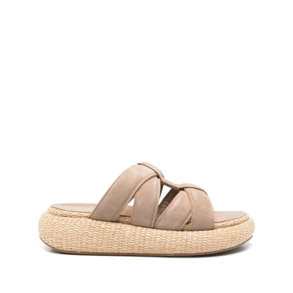 Ash Crisscross Strap Brown Platform Sandals - NWT